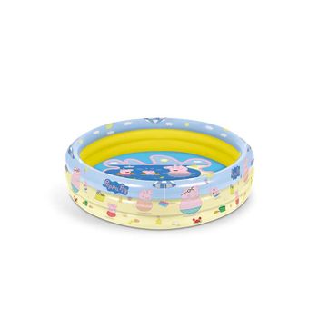 Mondo Toys – Peppa Pig | 3 Rings Pool – Piscina Hinchable Para Niños 3 Anillos – Diámetro 100 Cm – Capacidad 84 L – 16642