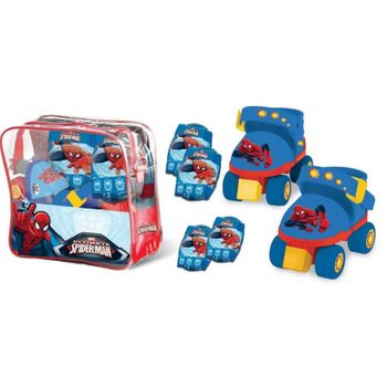 Set Patines + Protecciones Spider-man Marvel