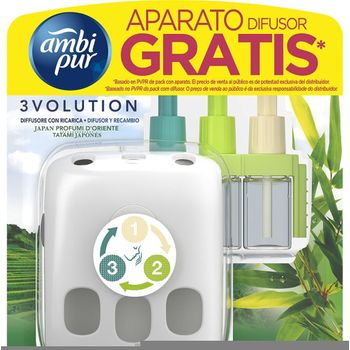 Ambi Pur 3volution Recambio Ambientador Tatami Japonés 21 Ml + Aparato