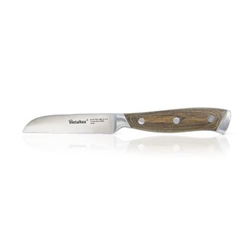 Metaltex Cuchillo Cocina Línea Heritage De Con Mango De Madera Y Hoja Enteriza De 9 Cm