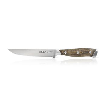 Metaltex Cuchillo Mesa Línea Heritage De Con Mango De Madera Y Hoja Enteriza De 12.5 Cm