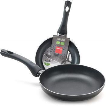 Set Juego 3 Sartenes Inducción 20-24-28cm Aluminio, Antiadherente Piedra  Ecológico Sin Pfoa Negro Wecook Khalma con Ofertas en Carrefour