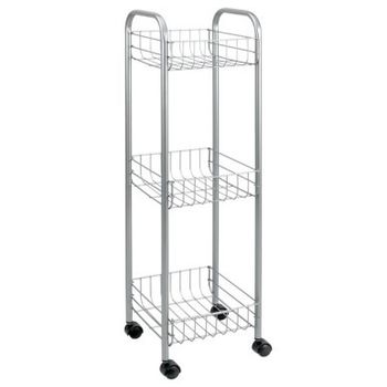 Carrito Auxiliar Plegable De Acero Abs Homcom 43x31x89 Cm-blanco con  Ofertas en Carrefour