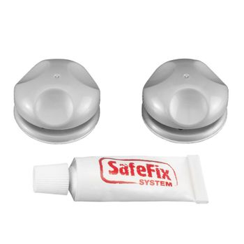 Juego 2 Soportes Con Pegamento Safefix Serie Eureka De Metaltex