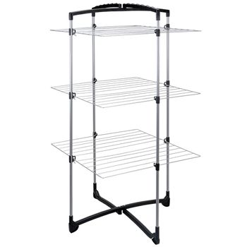 Tendedero Plegable 3 Altura, Vertical, Metal Y Pp, 47x41x136cm, Blanco con  Ofertas en Carrefour