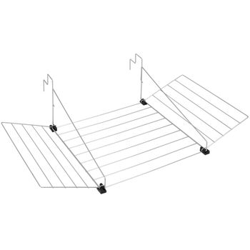 vidaXL Tendedero para balcón aluminio 89x25x(60-95) cm