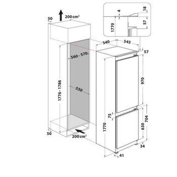 Combi Integrable Whirlpool Whc18 T323 1.77m