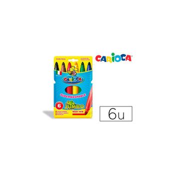 Rotulador Carioca Jumbo C/6 Colores -punta Gruesa