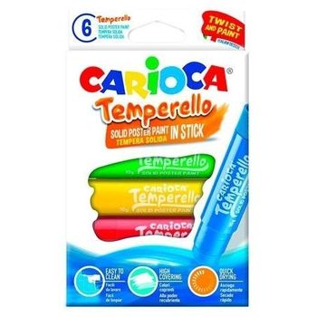 Carioca Tempera Solida Temperello Colores - Caja De 6