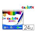 Lapices De Colores Carioca Acuarelable Caja Metalica De 24 Colores Surtidos