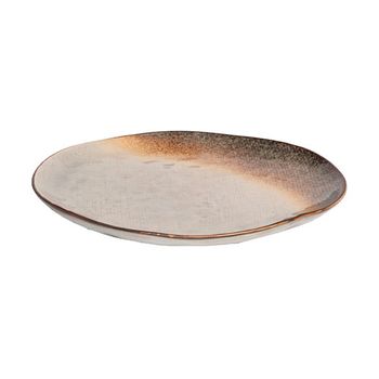 Plato Stoneware Bicolor Irregular Llano Marca