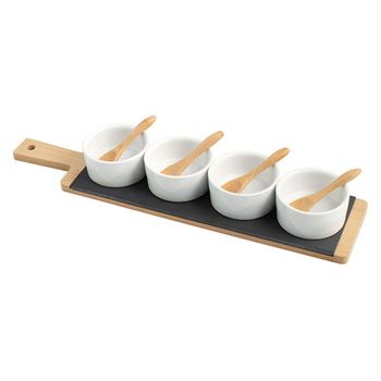 Set Aperitivo Pizarra Bambu Rectangular 40x9cm Marca