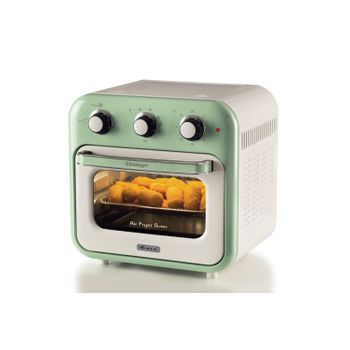 Ariete Vintage 4632 Friggitrice Ad Aria E Forno , 1400w, 2in1, Capacità 16l, Accessori Inclusi, Timer 60 Minuti, Doppio Vetro, Verde