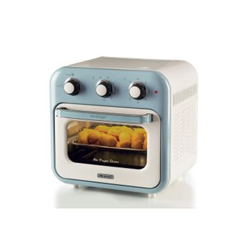 Ariete Vintage 4632 Friggitrice Ad Aria E Forno , 1400w, 2in1, Capacità 16l, Accessori Inclusi, Timer 60 Minuti, Doppio Vetro, Celeste