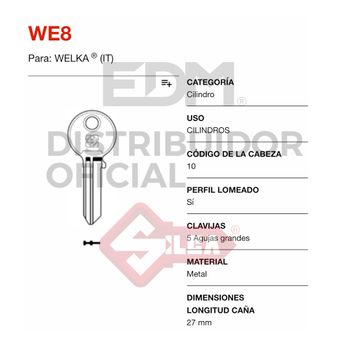 Llave Silca Laton Cwe8