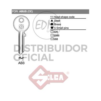 Pack 50 Unids - Llave Acero Ab3 Abus - Neoferr..