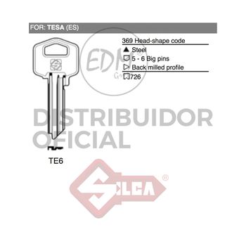 Pack 50 Unids - Llave Acero Te6 Tesa - Neoferr..