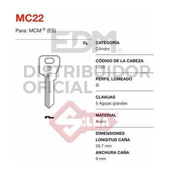 Llave Silca Acero Mc22