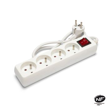 Bloque Multiprise 4x16a Con Interruptor Automático, 1m H05vv-f3g1.0mm2, Ce Y Nf