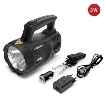 DOOMSTER POWER: Proyector recargable anti blackout LED CREE 5W