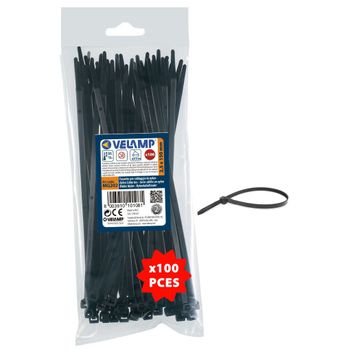 Bridas Sujeta Cables 100 Piezas Negro 2.5x100mm con Ofertas en Carrefour