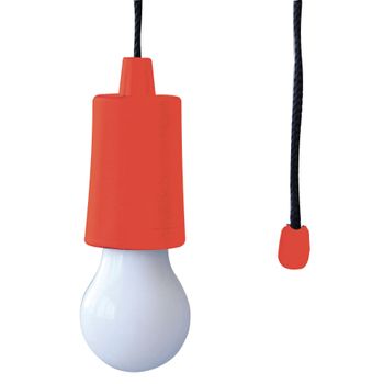 Retro': Bombilla Led Portátil Con Interruptor De Cadena - Color Rojo