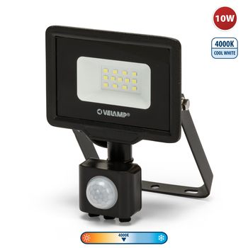 Padlight5, Proyector Led Smd Ip44 10w, Negro 4000k. Con Ir