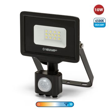 Padlight5, Proyector Led Smd Ip44 10w, Negro 6500k. Con Ir