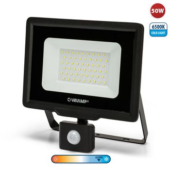 Proyector Led Padlight5, 50w Ip44 Smd, Negro 6500k. Con Ir