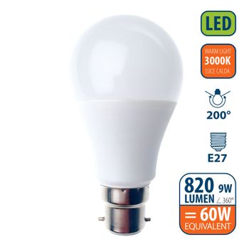 Bombilla LED SMD, estándar A60, 11W / 1055lm, base E27, 6500K