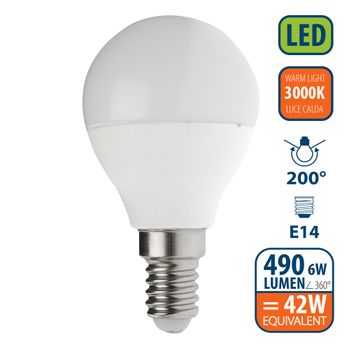 Bombilla de filamento LED Opal, esfera P45, 4W/470lm, casquillo E27, 3000K