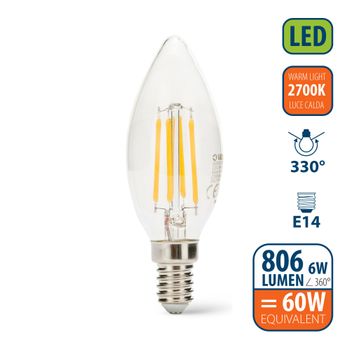 Bombilla de filamento LED Opal, esfera P45, 4W/470lm, casquillo E27, 3000K