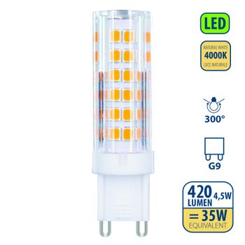 Bombilla Led Smd, Cápsula G9, 4.5w / 420lm, Base G9, 4000k