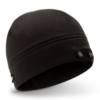 Stoker: Gorro De Spandex Con Luz Led Recargable. Negro