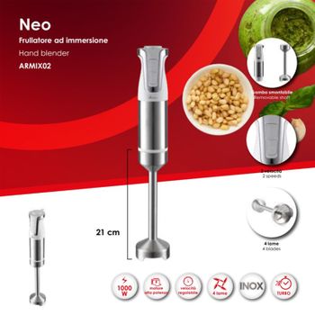 Frullatore Ad Immersione Ardes Neo Armix02 1000 W Acciaio Inossidabile