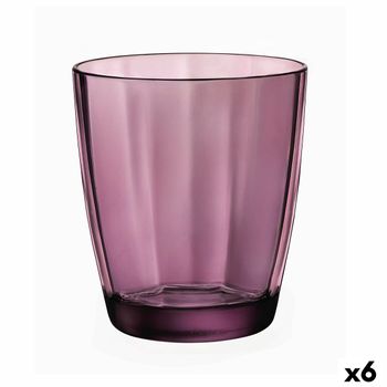 Vaso Bormioli Rocco Pulsar Morado Vidrio (6 Unidades) (305 Ml)