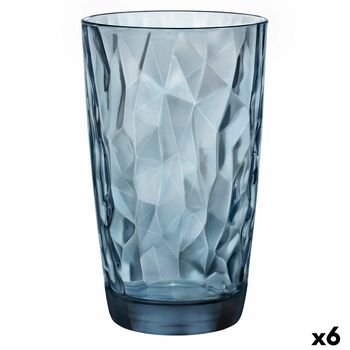 Vaso Bormioli Rocco Azul Vidrio (470 Ml) (6 Unidades)