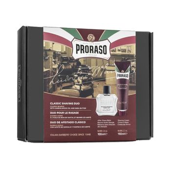 Estuche Afeitado Clásico Proraso Barbas Duras Crema + Bálsamo