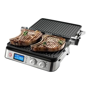 Plancha De Asar Eléctrica Antiadherente, Lisa Y Grill De 1500w Bn3679  Superficie 48x27cm con Ofertas en Carrefour