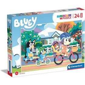 Bluey - Mesa Infantil Con Pizarra, Dibujos, Rotuladores Y