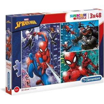 Puzzle Spiderman Marvel.  3 Puzzles De 48 Piezas Cada Uno. Clementoni