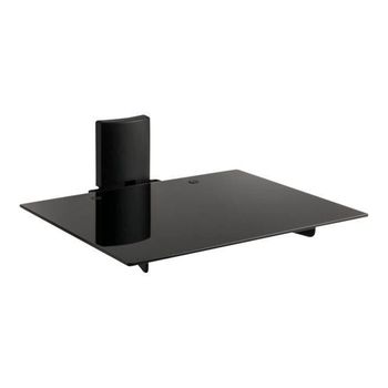 Soporte Para Dispositivos De Audio Y Video Meliconi - Peso Máximo: 12 Kg - Vidrio Templado, Abs Y Acero - Dimensiones: L 38 X P 30 Cm