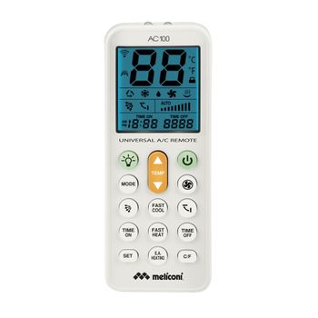 Meliconi Ac 100 Mando A Distancia Rf Inalámbrico Aire Acondicionado Botones