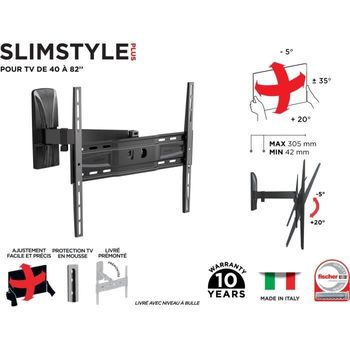 Meliconi Kit 400S + Cable management - Support mural TV - Garantie
