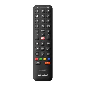 Meliconi Control 2+ Mando A Distancia Ir Inalámbrico Tv, Receptor De Televisión Botones