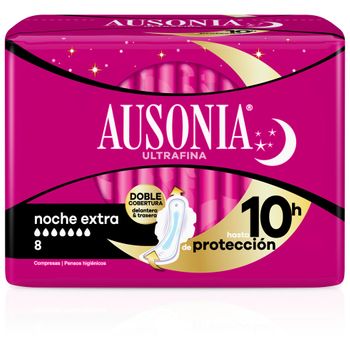 Ausonia Compresas Con Alas Noche Extra 8 Uds