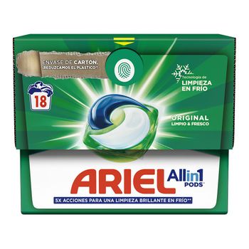 Ariel Cláusulas 3 Em 1 Regular 18 Doses Detergente Para Roupa