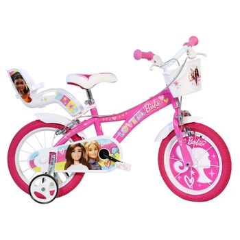 Bicicleta Niños 16 Pulgadas Barbie Rosado 5-7 Años