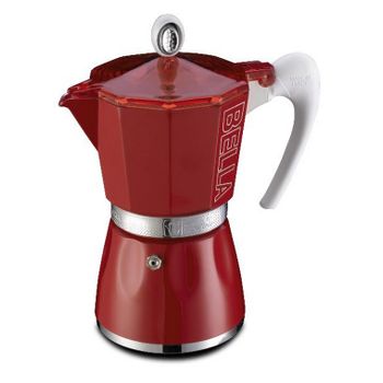 BIALETTI - CAFETERA MOKA ITALIANA ROJA 6 TAZAS