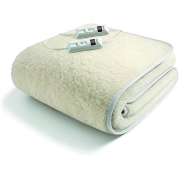 Imetec 16627 manta eléctrica y almohadilla Calentador de cama eléctrico 200  W Beige Poliéster